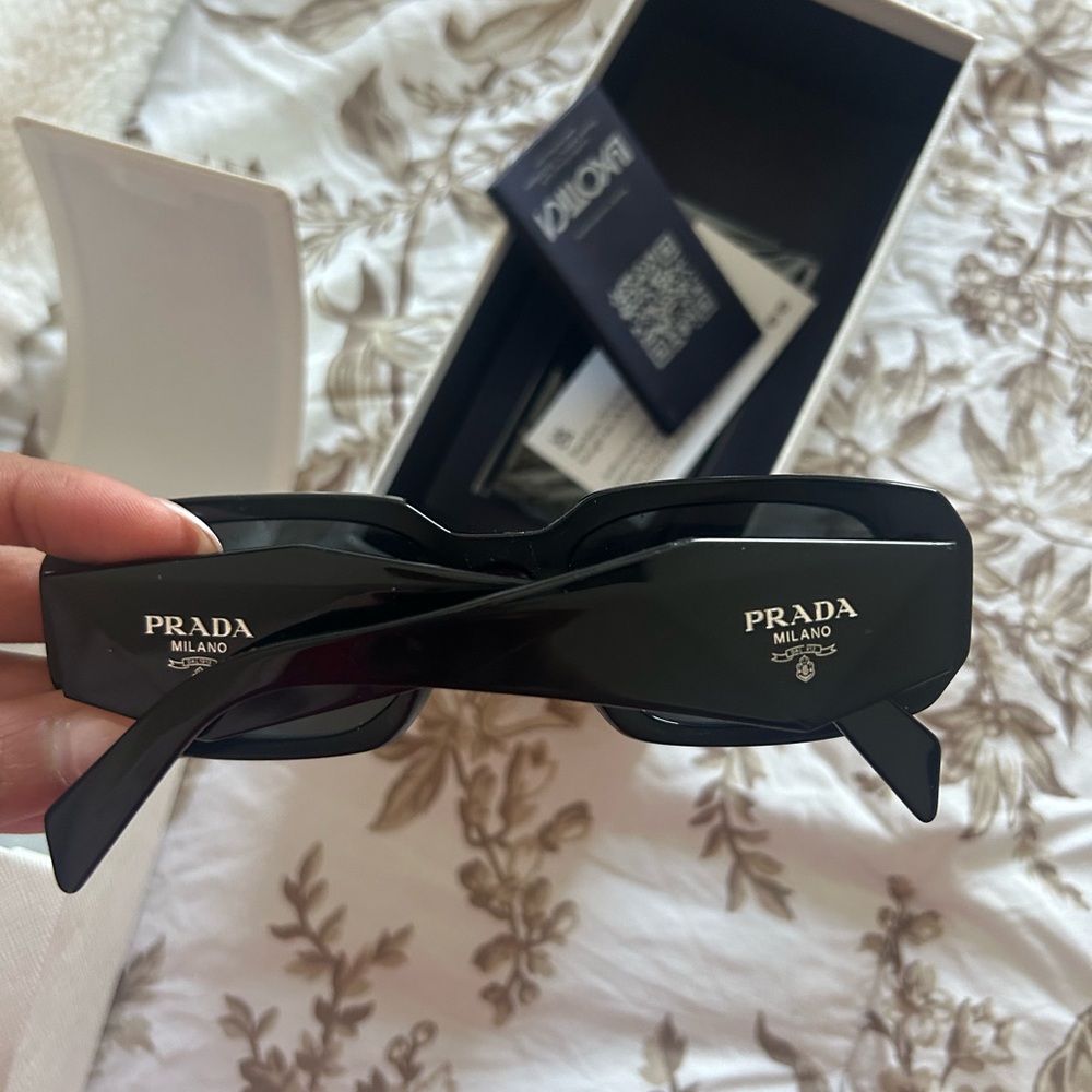 Prada Women's Black Geometric Sunglasses - Picture 2 of 13